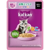 カルカン パウチ 離乳～12ヵ月までの子ねこ用 60g kal kan マースジャパンリミテッド(お魚ミックスまぐろ・かつお・たい入り)