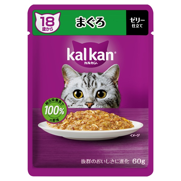 カルカン パウチ 18歳から ゼリー仕立て 60g kal kan マースジャパンリミテッド(まぐろ)