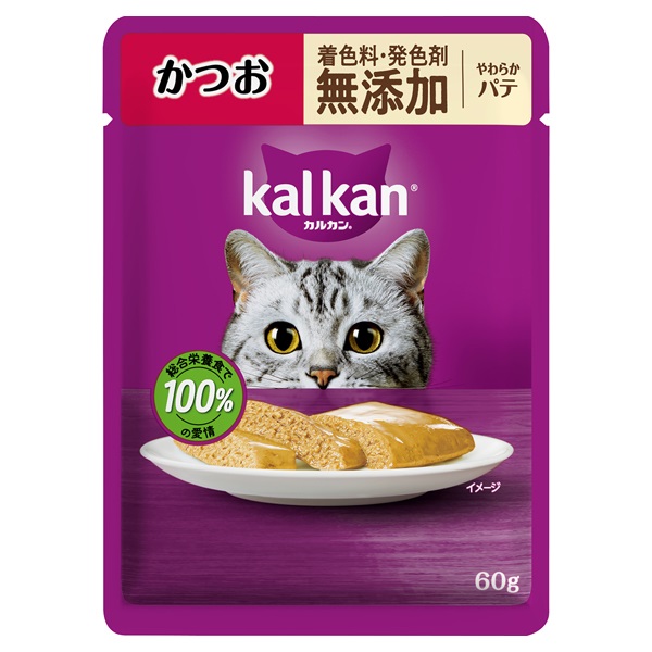 カルカン パウチ やわらかパテ 着色料・発色剤 無添加 60g kal kan