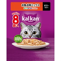 カルカンパウチ 60g×8袋 マースジャパン(お魚・お肉ミックスまぐろ・かつお・ささみ入り)