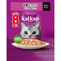 カルカンパウチ 60g×8袋 マースジャパン(お魚ミックスまぐろ・かつお・たい入り)