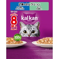 カルカンパウチ 60g×8袋 マースジャパン(2種のセレクションかつお節入りまぐろとささみまぐろ白身魚入り)