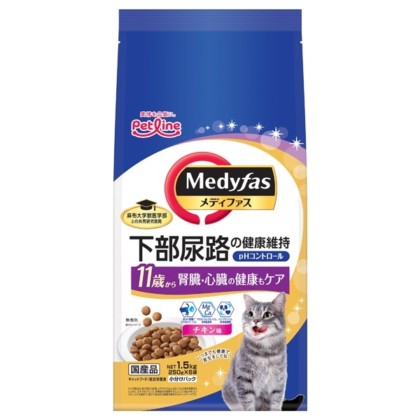 メディファス 11歳から チキン味 1.5kg メディファス Medyfas ペットライン(1.5kg)