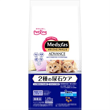 メディファス アドバンス Medyfas ペットライン(2種の尿石ケア 1歳から フィッシュ味)