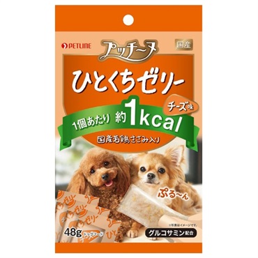 プッチーヌ ひとくちゼリー 国産若鶏ささみ入り 48g ペットライン(チーズ味)