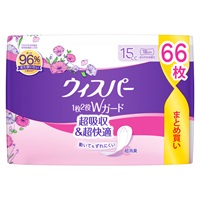 ウィスパー 1枚2役Wガード 15cc 66枚 ウィスパー Whisper P&G | イオン