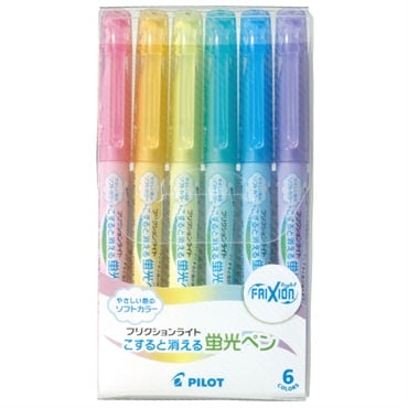 フリクションライト 6色セット(SFL‐60SL‐6CS/ソフトカラー)