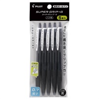 スーパーグリップG ノック式 極細5本入り(PBSGK‐50F‐5BB)