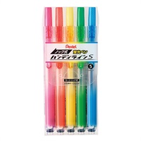 蛍光ペン ノック式ハンディラインS セット 5色 | イオンスタイル