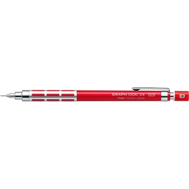 ぺんてる シャープペンシル グラフ1000CS (レッド-0.3mm)