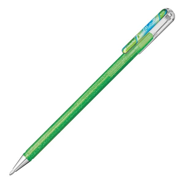 カラーボールペン Dual Metallic デュアルメタリック 1.0mm(ライトグリーン+メタリックブルー&レッド)