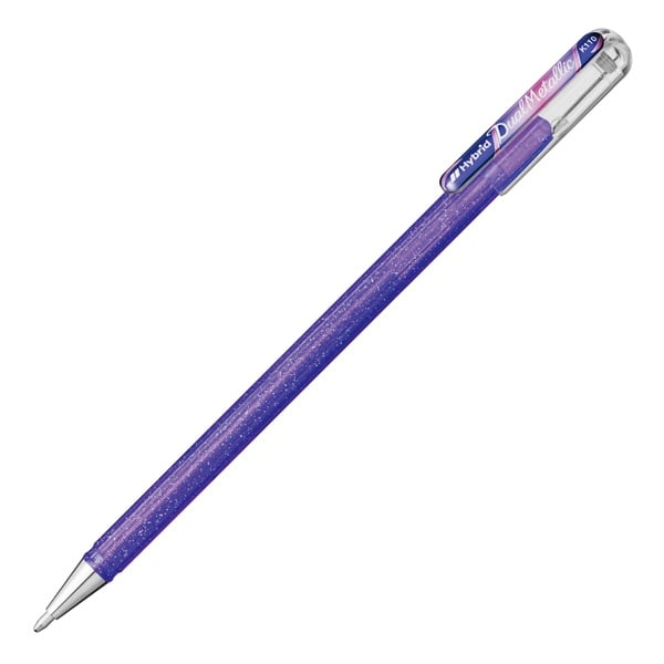 カラーボールペン Dual Metallic デュアルメタリック 1.0mm(ライトバイオレット+メタリックレッド&ブルー)