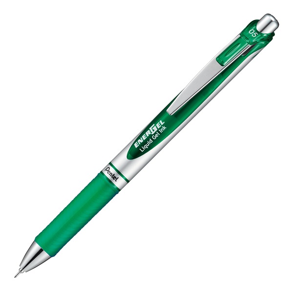 ゲルインキボールペン エナージェル 0.5mm グリーン(BLN75Z‐D)