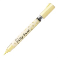 ぺんてる カラー筆ペン Milky Brush ミルキーブラッシュ(パステルイエロー)
