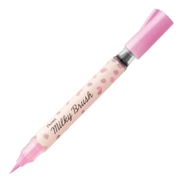 ぺんてる カラー筆ペン Milky Brush ミルキーブラッシュ(パステルピンク)