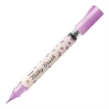ぺんてる カラー筆ペン Milky Brush ミルキーブラッシュ(パステルバイオレット)