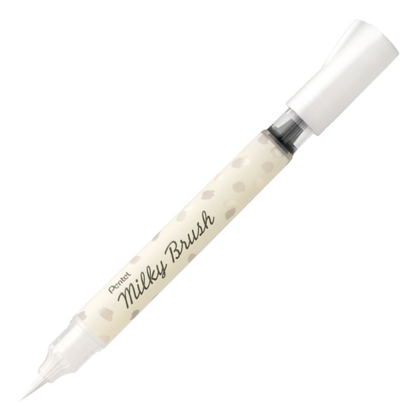 ぺんてる カラー筆ペン Milky Brush ミルキーブラッシュ(ホワイト)