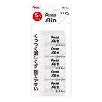 ぺんてる　消しゴム Pentel Ain ぺんてる アイン くっつくタイプ 小 5個パック(白)