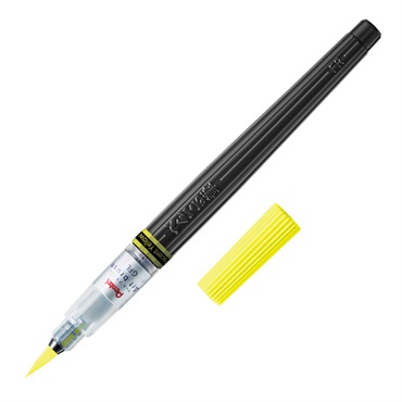 ぺんてる カラー筆ペン アートブラッシュ Neon Color Edition(蛍光イエロー)