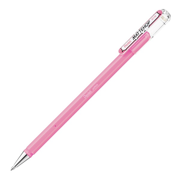 ぺんてる カラーボールペン MATTEHOP マットホップ 1.0mm(ライトピンク)
