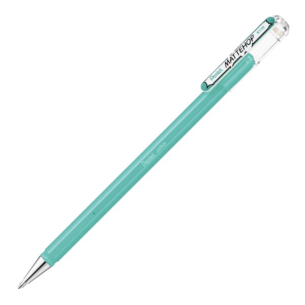ぺんてる カラーボールペン MATTEHOP マットホップ 1.0mm(ターコイズブルー)
