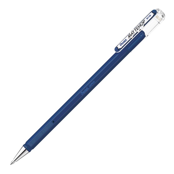 ぺんてる カラーボールペン MATTEHOP マットホップ 1.0mm(ネイビーブルー)
