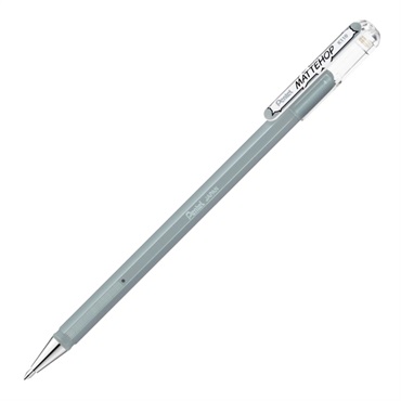 ぺんてる カラーボールペン MATTEHOP マットホップ 1.0mm(グレー)