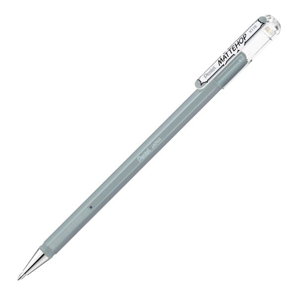 ぺんてる カラーボールペン MATTEHOP マットホップ 1.0mm(グレー)
