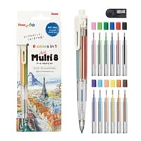 ぺんてる 多機能ツール 色鉛筆 Art Multi8 アートマルチ8 ホルダータイプ 色芯8色(本体＋替芯12色＋削り器)