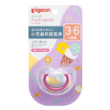 ピジョン おしゃぶり FunFriends ファンフレンズ Mサイズ スイーツ柄 3～6ヵ月頃まで ベビー
