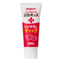 ピジョン ジェル状歯みがき ぷちキッズ みがき残しチェックPLUS いちご味 1.5歳頃～(4902508272599)