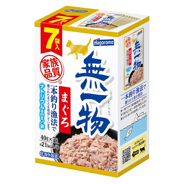 無一物パウチ まぐろ 一本釣り漁法 7個パック 40g×7袋 無一物 はごろもフーズ(40g×7袋)
