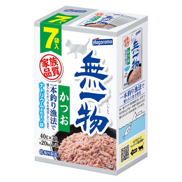 無一物パウチ かつお 一本釣り漁法 7個パック 40g×7袋 無一物 はごろもフーズ(40g×7袋)