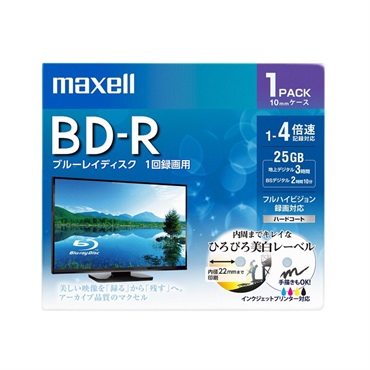 maxell　録画用BDR1枚　ホワイト　BRV25WPE.1J