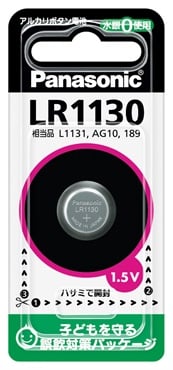 パナソニック　ボタン電池　ＬＲ１１３０Ｐ