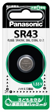 パナソニック　酸化銀電池　ＳＲ４３Ｐ