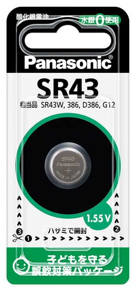 パナソニック　酸化銀電池　ＳＲ４３Ｐ(SR43P)