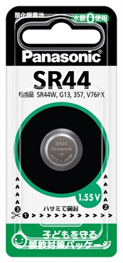 パナソニック　酸化銀電池　ＳＲ４４Ｐ