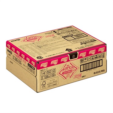 メイバランスMini カップ ミルクテイスト ボール 125ml×12本 明治(ストロベリー味)