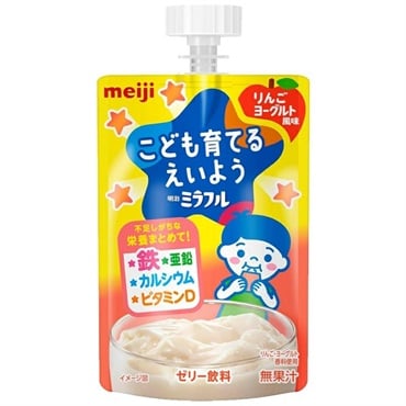 明治 ミラフル ゼリー りんごヨーグルト風味 1歳頃～ ゼリー飲料 おやつ