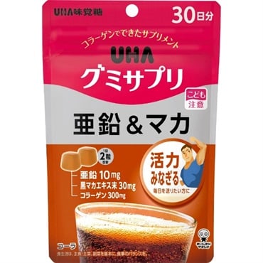 UHA グミサプリ 亜鉛&マカ 30日分 60粒 UHA味覚糖 【栄養機能食品