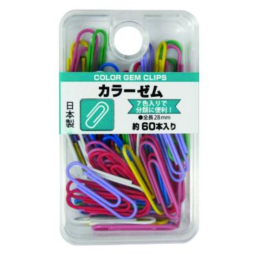 むぜ　まとめ商品 カラーゼム 28mm 60本 ゼムクリップ KBX-66 ミツヤ | イオンスタイル