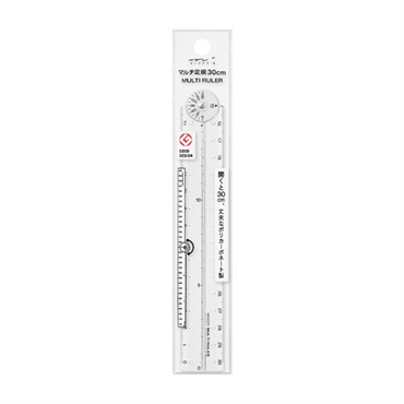 マルチ定規 30cm 透明A