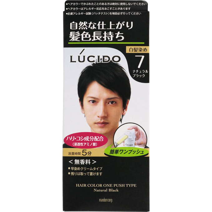 ルシード ワンプッシュケアカラー 1セット ルシード LUCIDO マンダム 【医薬部外品】(ナチュラルブラック)