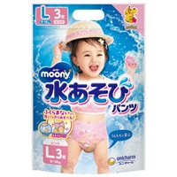 ムーニー 水あそびパンツ ピンク L 3枚入