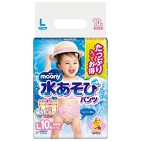 ムーニー 水あそびパンツ ピンク L 10枚入