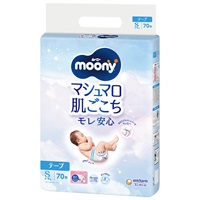 ムーニー マシュマロ肌ごこち モレ安心 Sサイズ 70枚 テープタイプ 紙おむつ(4903111138302)