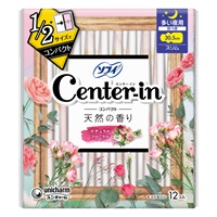 ソフィ センターイン コンパクト1/2 天然の香り 多い夜用 羽付き 30.5cmスリム ナチュラルフローラル 12枚 Sofy ユニ・チャーム 【医薬部外品】(12枚)