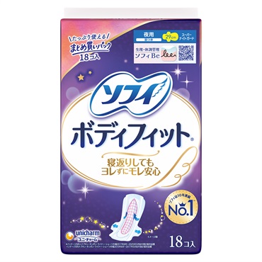 ソフィ ボディフィット スーパーナイトガード    ユニ・チャーム(羽つき/18コ入)
