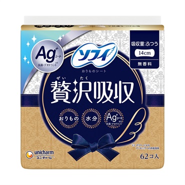 ソフィ Kiyora 贅沢吸収 Ag 無香料 ふつう用 62枚 Sofy ユニ・チャーム